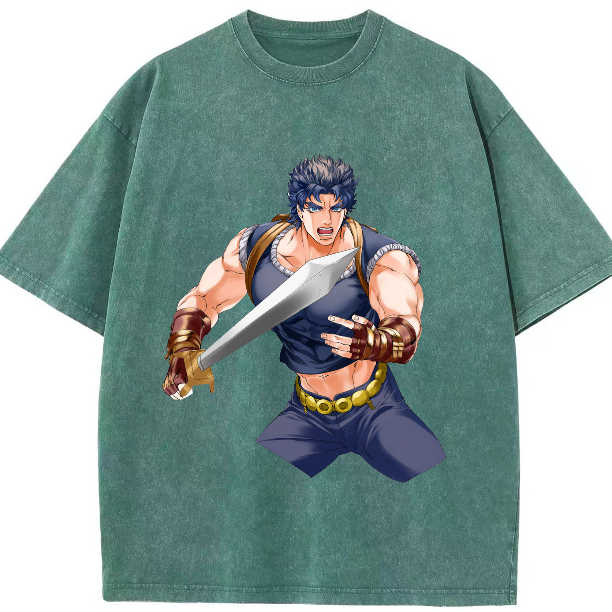 （画像用） ジョジョの奇妙な冒険 /ジョナサン?ジョースター JoJo's Bizarre Adventure Jonathan Joestar 綿100% ヴィンテージ風 半袖Tシャツ（フロントプリント）